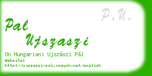 pal ujszaszi business card